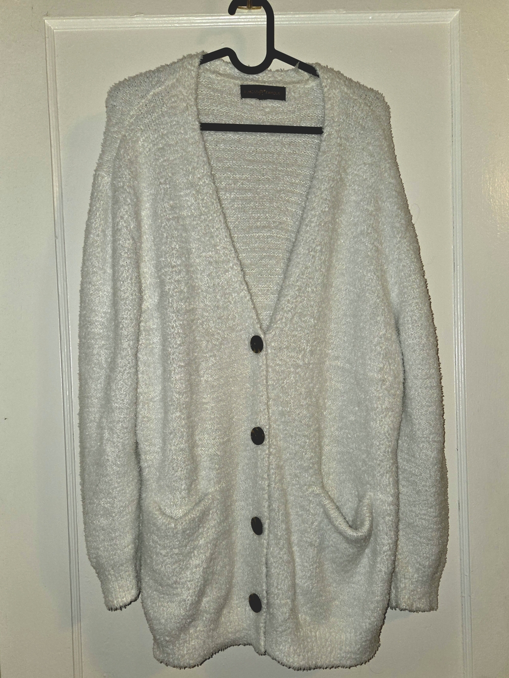 Cozy Cream Button-Front Women's Sweater Cardigan